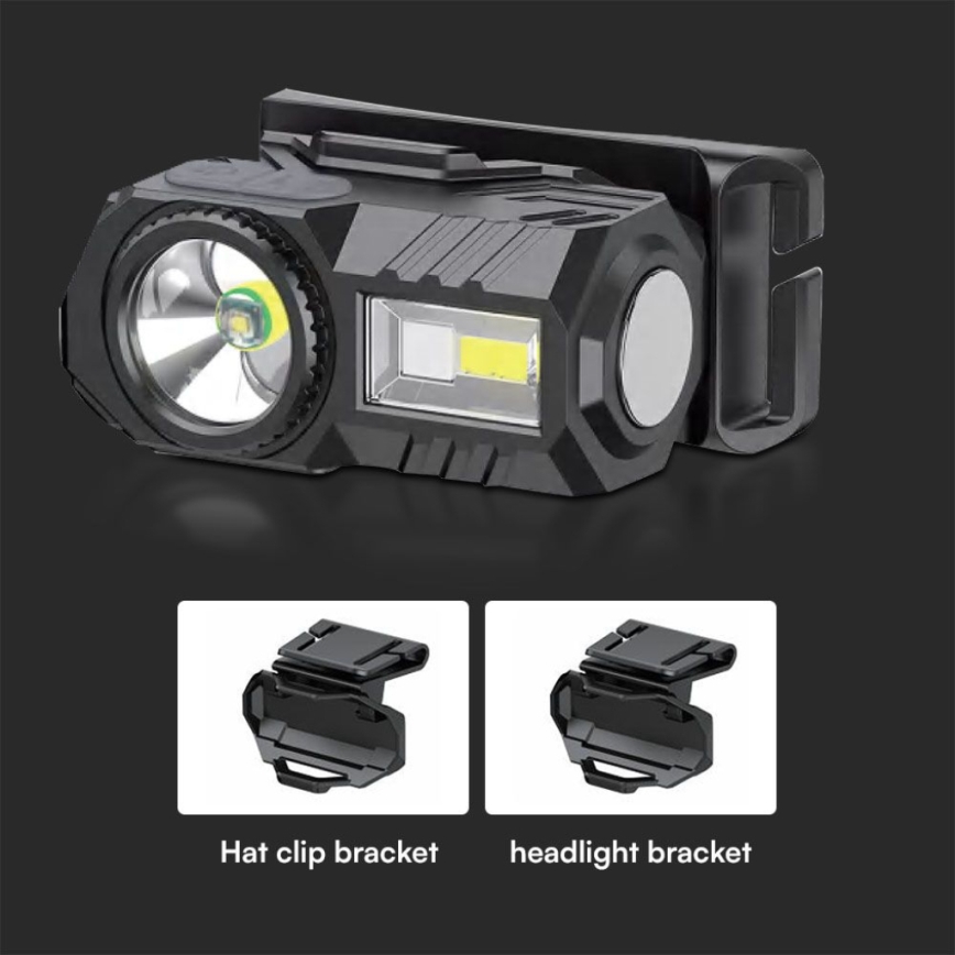 RGBW Lampe frontale rechargeable à intensité variable USB LED/3W/5V IP43 190 lm 24 h