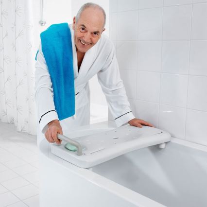 Ridder - Siège pour baignoire avec poignée 31 x 70 cm, blanc