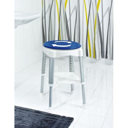 Ridder - Tabouret pivotant 58x35,5 cm bleu/blanc