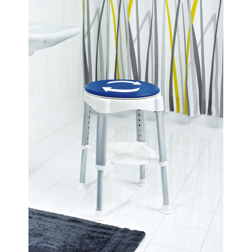 Ridder - Tabouret pivotant 58x35,5 cm bleu/blanc