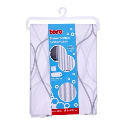 Rideau de douche TORO EASY 178x199 cm blanc/gris