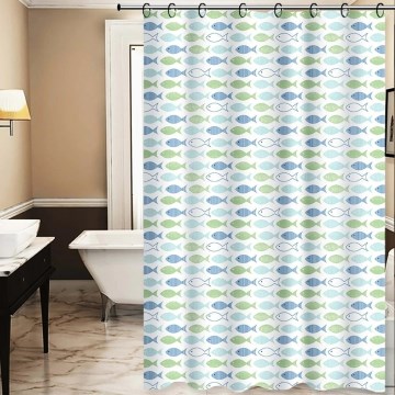 Rideau de douche TORO PREMIUM 178x199 cm bleu/vert