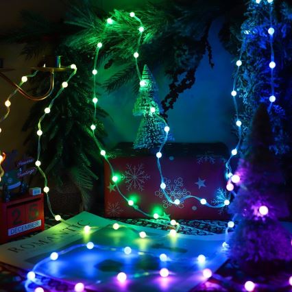 Rideau LED RGB dimmable WIZARD 400xLED/USB 2x2m + télécommande