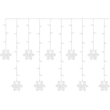 Rideau lumineux de Noël 60 LED / 1,35 W, 635 x 50 cm, blanc froid