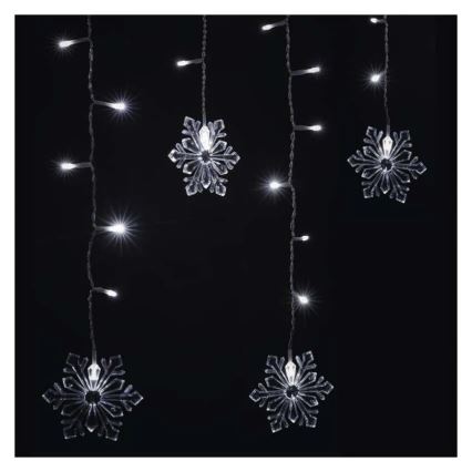 Rideau lumineux de Noël 60 LED / 1,35 W, 635 x 50 cm, blanc froid