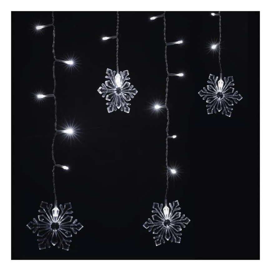 Rideau lumineux de Noël 60 LED / 1,35 W, 635 x 50 cm, blanc froid