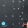 Rideau lumineux de Noël LED 200 LED / 11 fonctions, 6 m, IP65, Wi‑Fi Tuya, du blanc chaud au blanc froid
