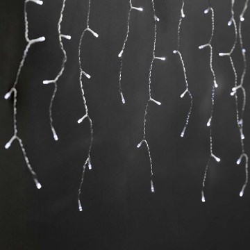 Rideau lumineux d'extérieur 360 LED, 7 fonctions, 14 m, IP44, blanc froid