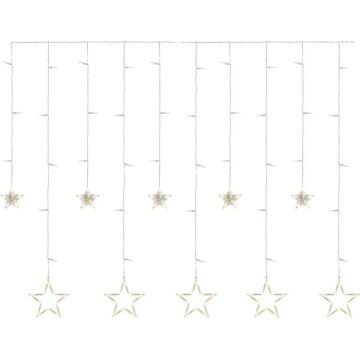 Rideau lumineux LED de Noël 115xLED/1,35W 6,85x1,05 m blanc chaud