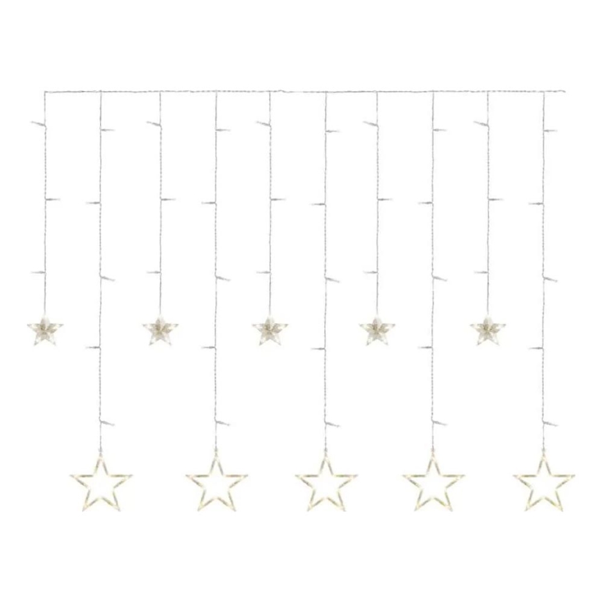 Rideau lumineux LED de Noël 115xLED/1,35W 6,85x1,05 m blanc chaud