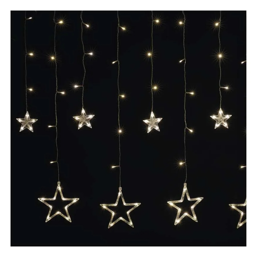 Rideau lumineux LED de Noël 115xLED/1,35W 6,85x1,05 m blanc chaud