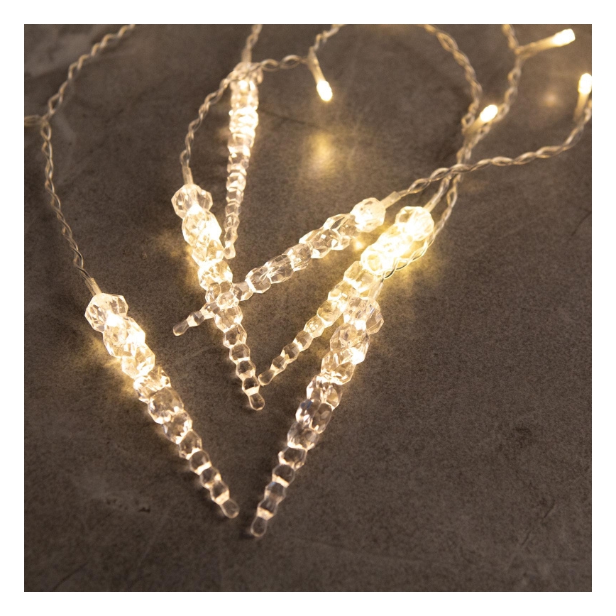 Rideau lumineux LED de Noël pour extérieur, 180 LED, 3,5 x 0,7 m, IP44, blanc chaud