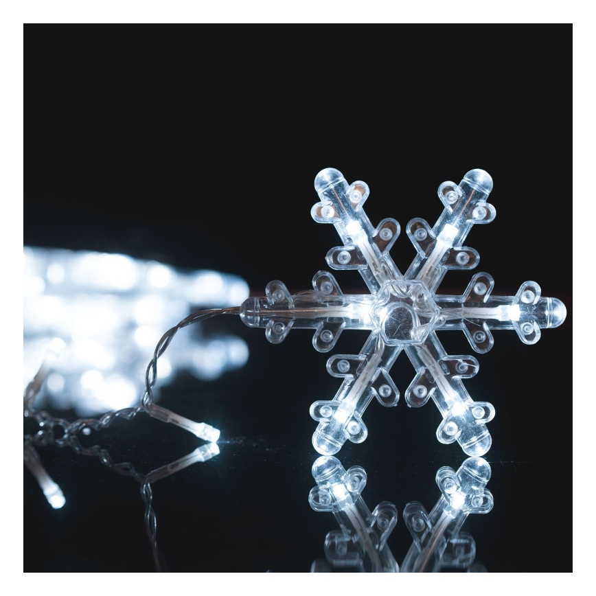 Rideau lumineux LED d'extérieur pour Noël 224xLED 3,5x0,75 m IP44 blanc froid