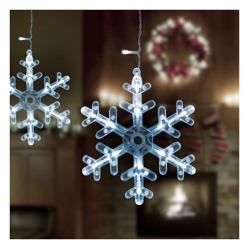 Rideau lumineux LED d'extérieur pour Noël 224xLED 3,5x0,75 m IP44 blanc froid