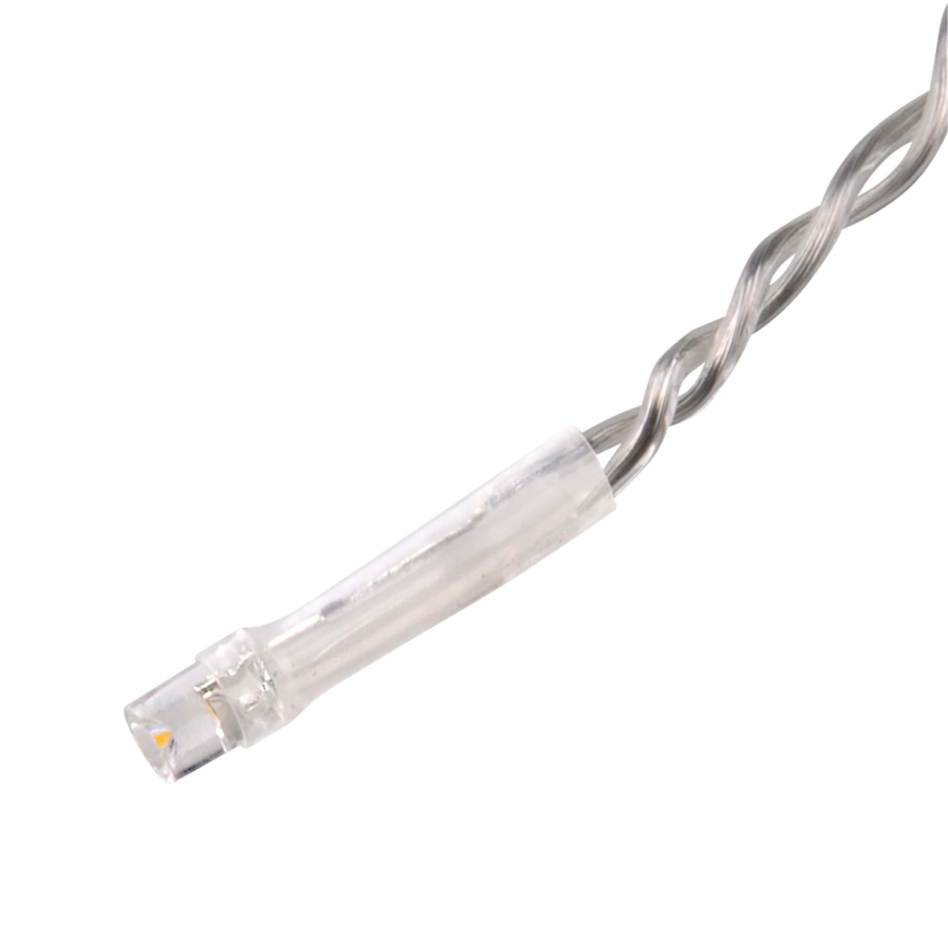 Rideau lumineux LED ESTELLA 47xLED/8 fonctions 3,5 m blanc chaud