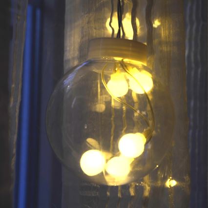 Rideau lumineux LED WISH BALLS, 108 LED / 8 fonctions, 4,5 m, blanc chaud