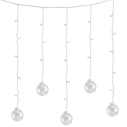 Rideau lumineux LED WISH BALLS, 108 LED / 8 fonctions, 4,5 m, blanc chaud