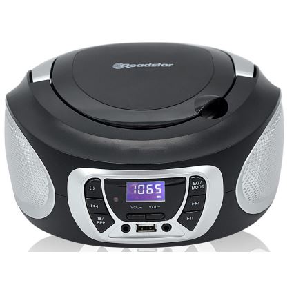 Roadstar CDR-365U/SL - Radio FM/PLL avec USB 32W/230V/4xLR14 noir/argenté