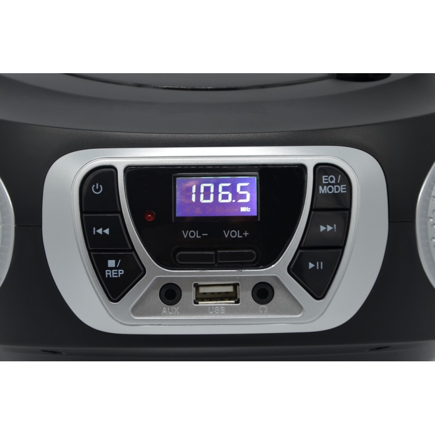 Roadstar CDR-365U/SL - Radio FM/PLL avec USB 32W/230V/4xLR14 noir/argenté