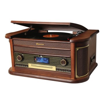 Roadstar HIF-1996D+BT-Hi-Fi - système Hi‑Fi avec platine vinyle, radio, lecteur CD et lecteur cassette, 40 W/230 V + télécommande