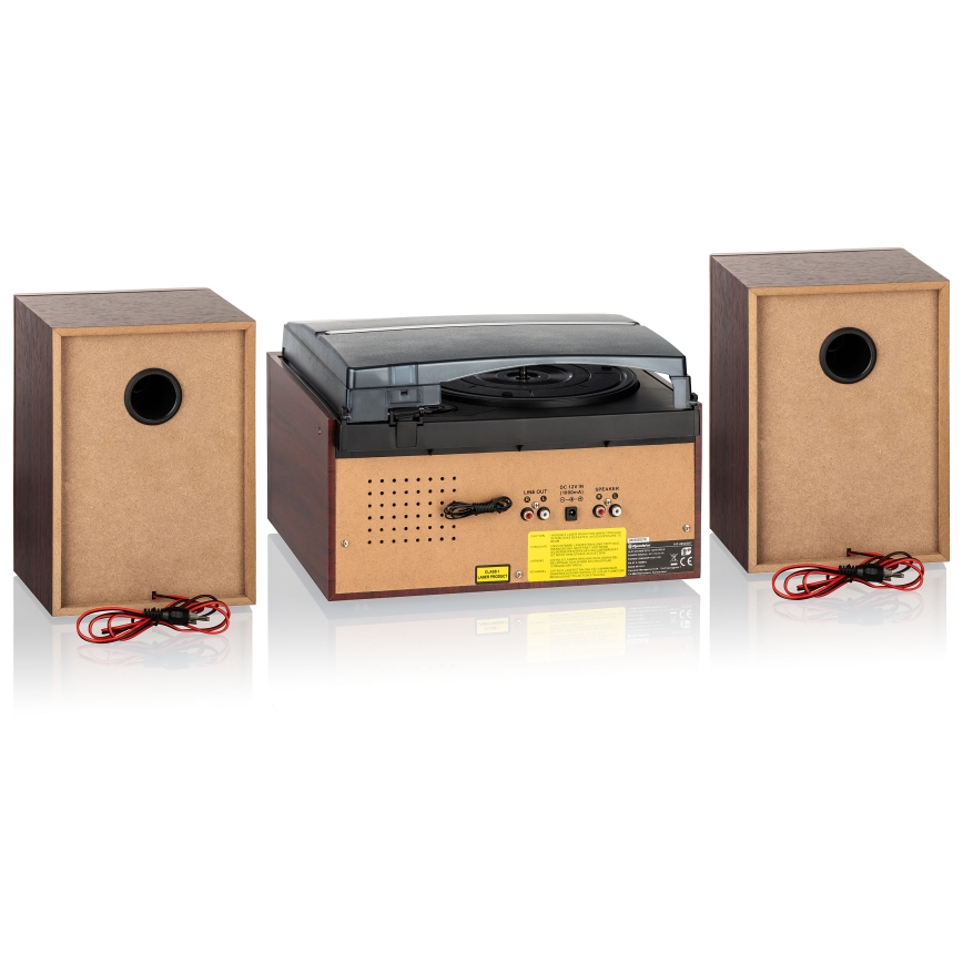 Roadstar HIF-8892 EBT - Système Hi-Fi avec platine vinyle, lecteur CD et lecteur de cassettes, 64 W / 230 V + télécommande