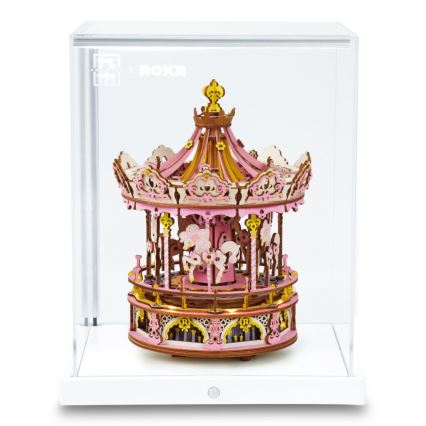 RoboTime - Puzzle 3D boîte à musique Manège romantique rose