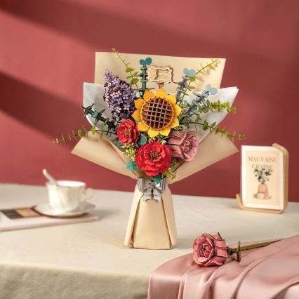 RoboTime - Puzzle 3D en bois Bouquet