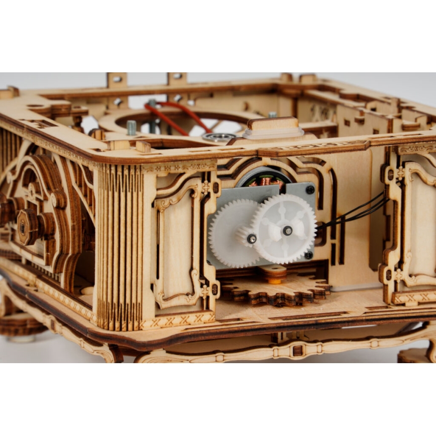 RoboTime - Puzzle 3D mécanique en bois Gramophone (mécanisme manuel)