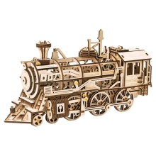 RoboTime - Puzzle 3D mécanique en bois Locomotive à vapeur