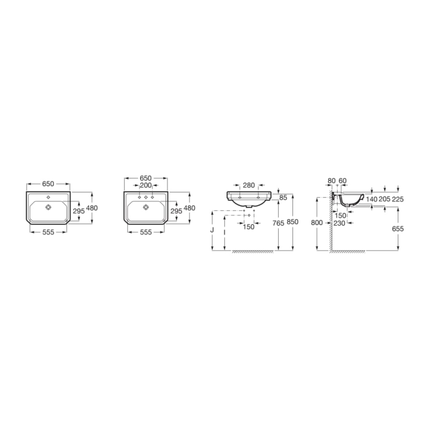Roca A3270A1000 - Lavabo suspendu CARMEN 65x48 cm céramique/blanc
