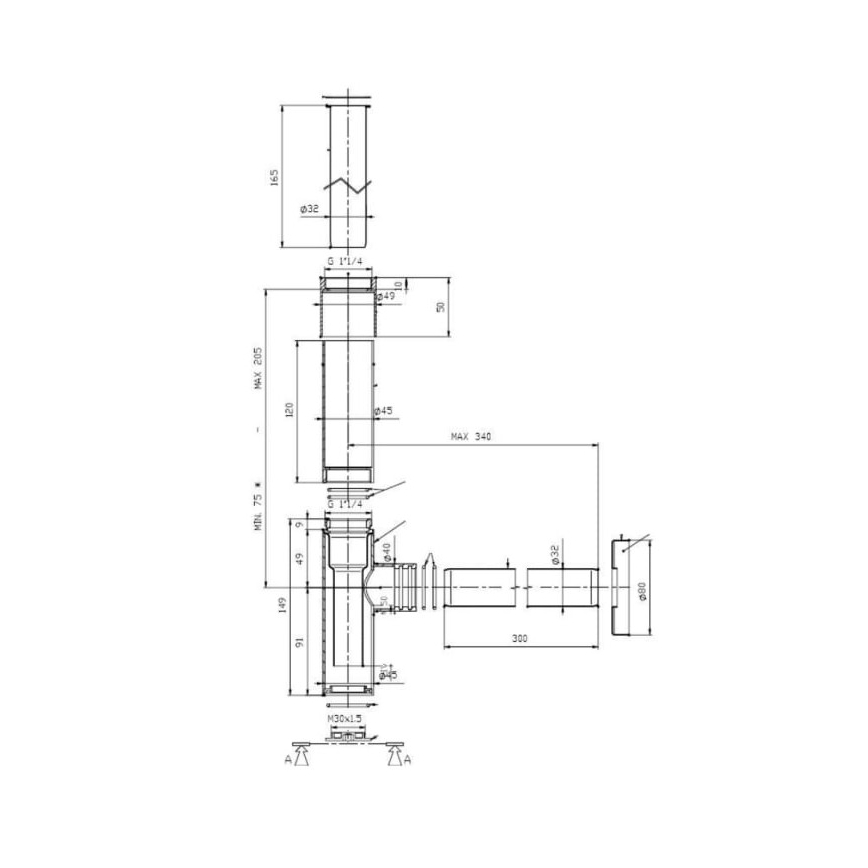 Roca A506403110 - Siphon pour lavabo rond ROCA, chromé brillant