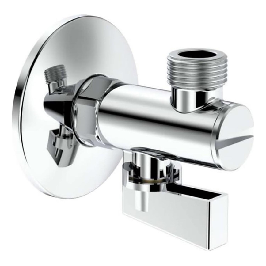 Roca A525168200 - Robinet d'arrêt d'angle AQUA chromé brillant