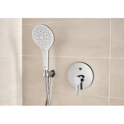 Roca A5A0B96C00 - Mitigeur de douche encastré NAIA, finition chrome brillant