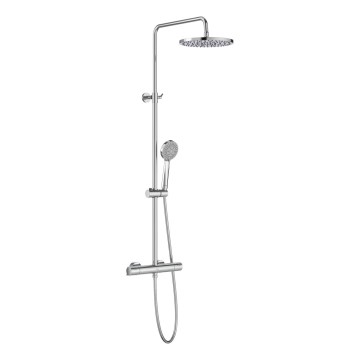 Roca A5A2F18C00 - Ensemble de douche avec mitigeur thermostatique VICTORIA, finition chrome brillant