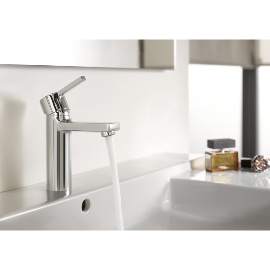 Roca A5A3296C00 - Mitigeur pour lavabo avec bonde NAIA 16,7 cm, chrome brillant