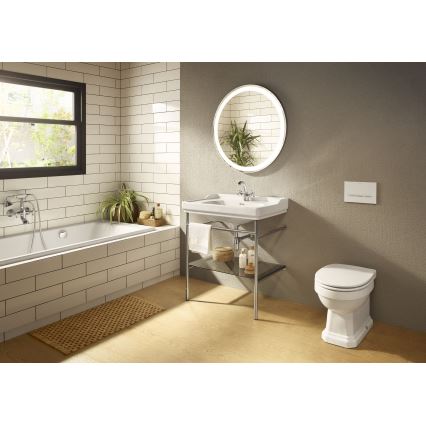 Roca A5A3A4BC00 - Mitigeur pour lavabo + bonde avec trop-plein CARMEN RETRO 17,8 cm chrome brillant