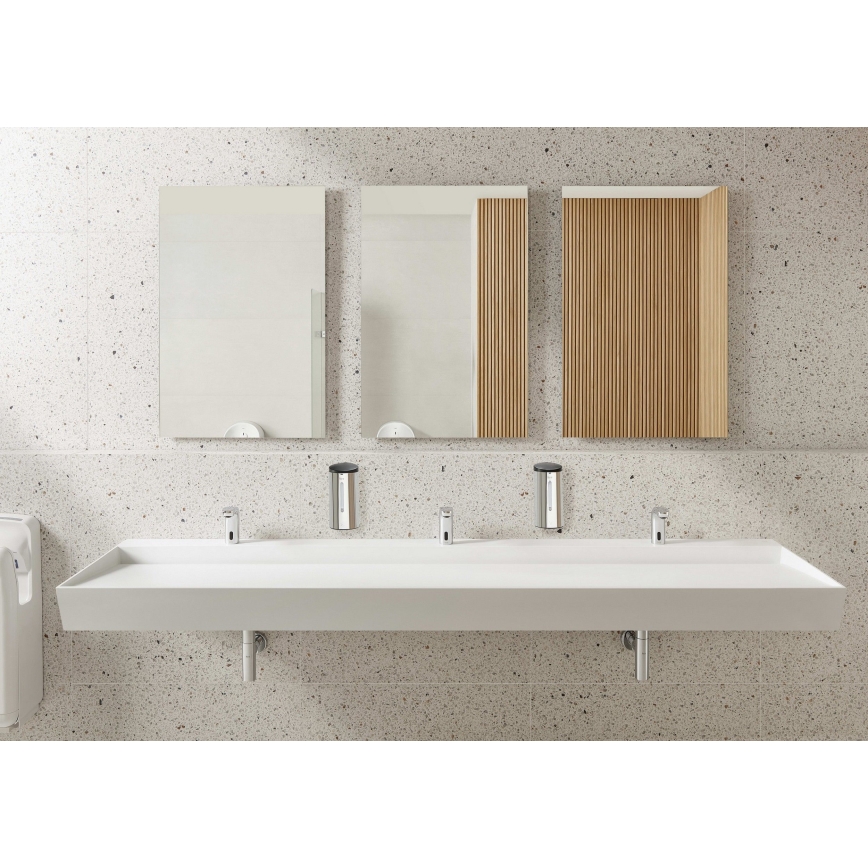 Roca A5A5609C00 - Mitigeur lavabo sans contact L20, 4xAA, chrome brillant