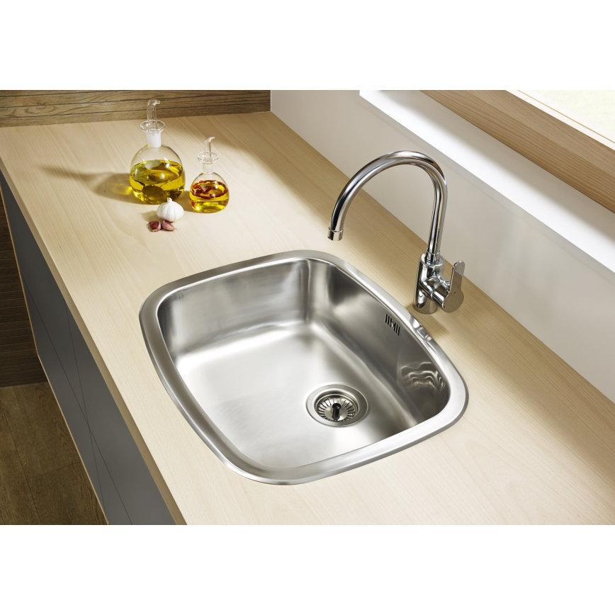 Roca A5A8409C00 - Robinet d'évier L20 32,5 cm chrome brillant