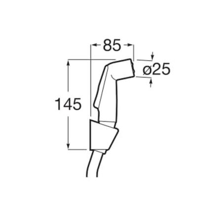 Roca A5B9130C00 - Douchette hygiénique BE-FRESH, chrome brillant