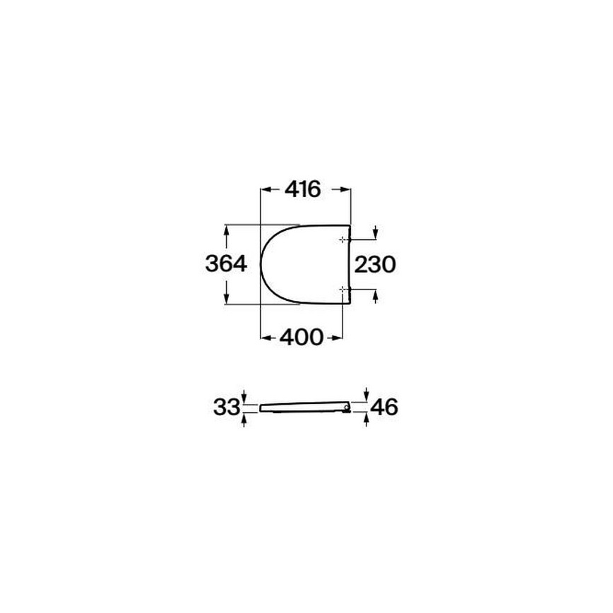 Roca A8012AC00B - Abattant WC SoftClose MERIDIAN supralit/blanc