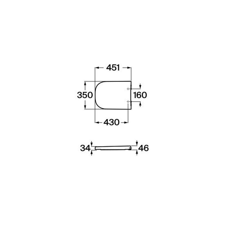 Roca A80147200B - Abattant WC à fermeture douce GAP, supralit/blanc