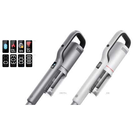 ROIDMI RI-X30VX - Aspirateur balai 2en1 avec écran LED et accessoires 435W/2500mAh chrome mat