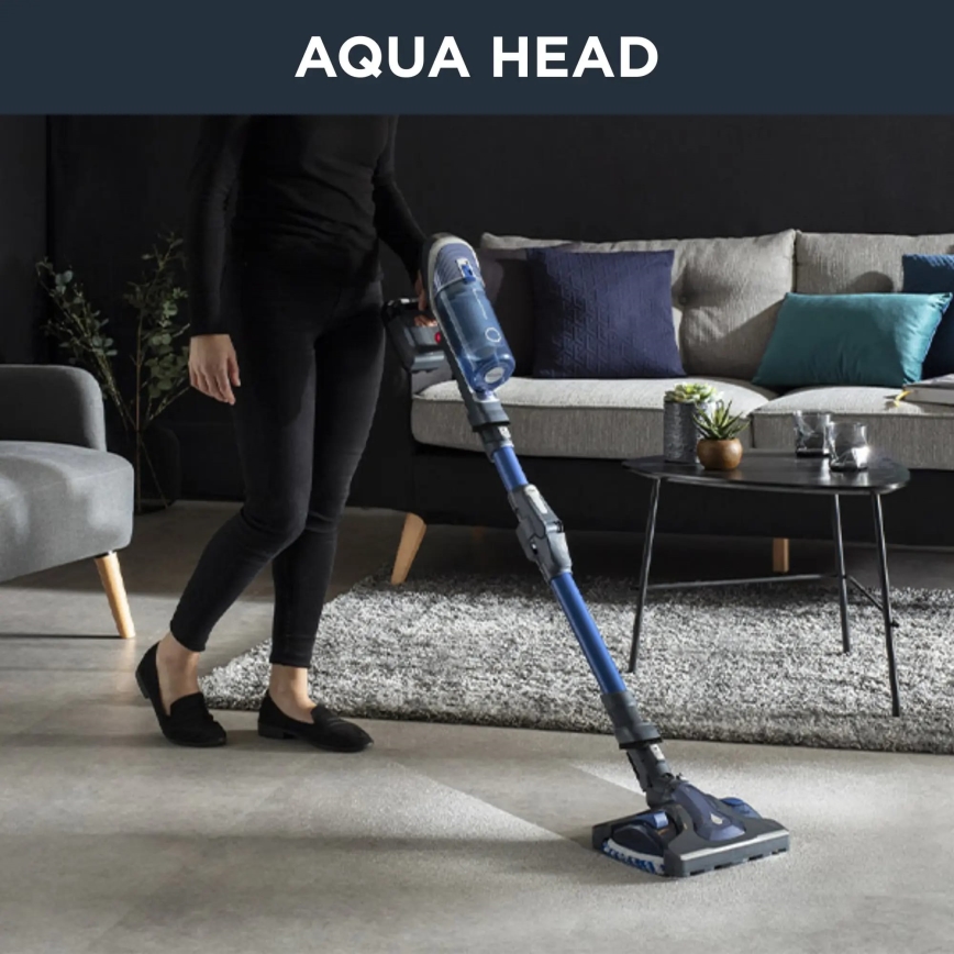 Rowenta - Aspirateur balai X-FORCE FLEX 8,60 ANIMAL AQUA 4EN1 185W/22V bleu
