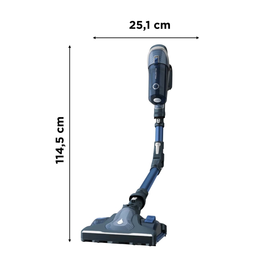 Rowenta - Aspirateur balai X-FORCE FLEX 8,60 ANIMAL AQUA 4EN1 185W/22V bleu