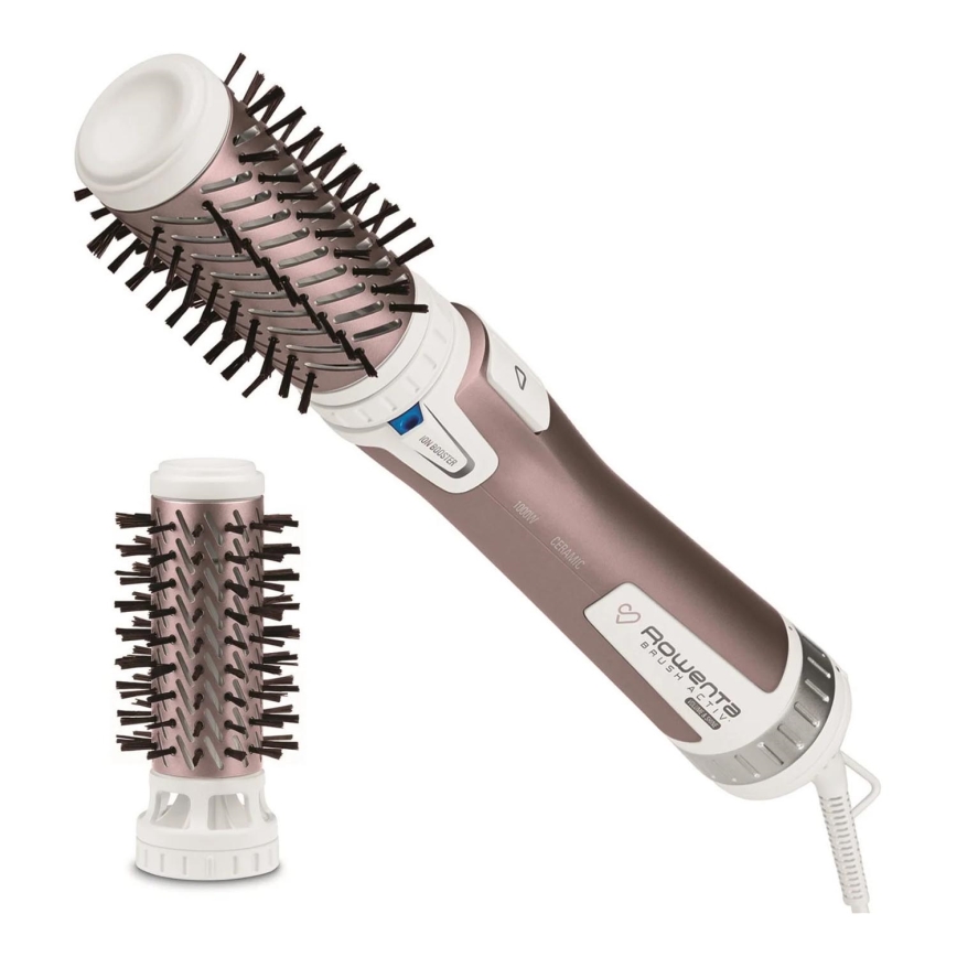 Rowenta - Brosse à cheveux rotative PREMIUM CARE 1000W/230V rose/blanc