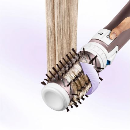 Rowenta - Brosse à cheveux rotative PREMIUM CARE 1000W/230V rose/blanc