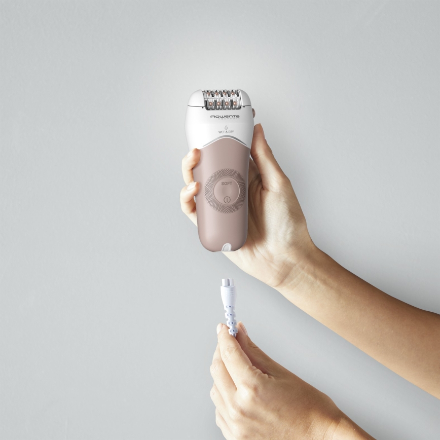 Rowenta - Épilateur WET&DRY 4,5W/5V 600 mAh beige/doré