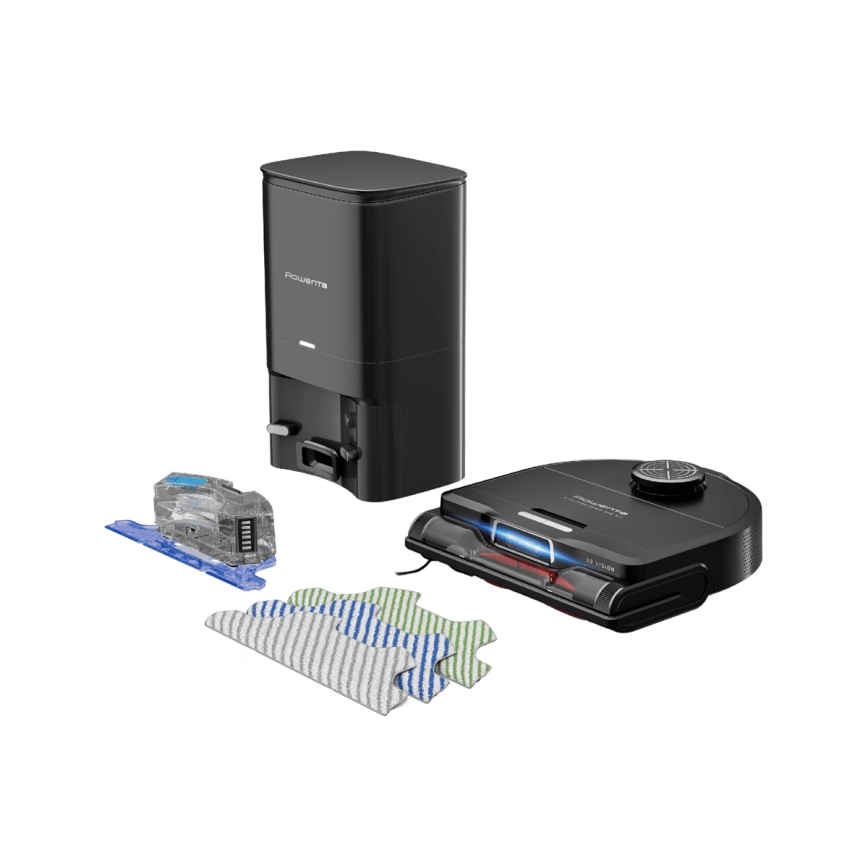 Rowenta - Aspirateur robot intelligent avec fonction serpillière X-PLORER S240+ AI Animal & Allergy Wi-Fi 5200 mAh