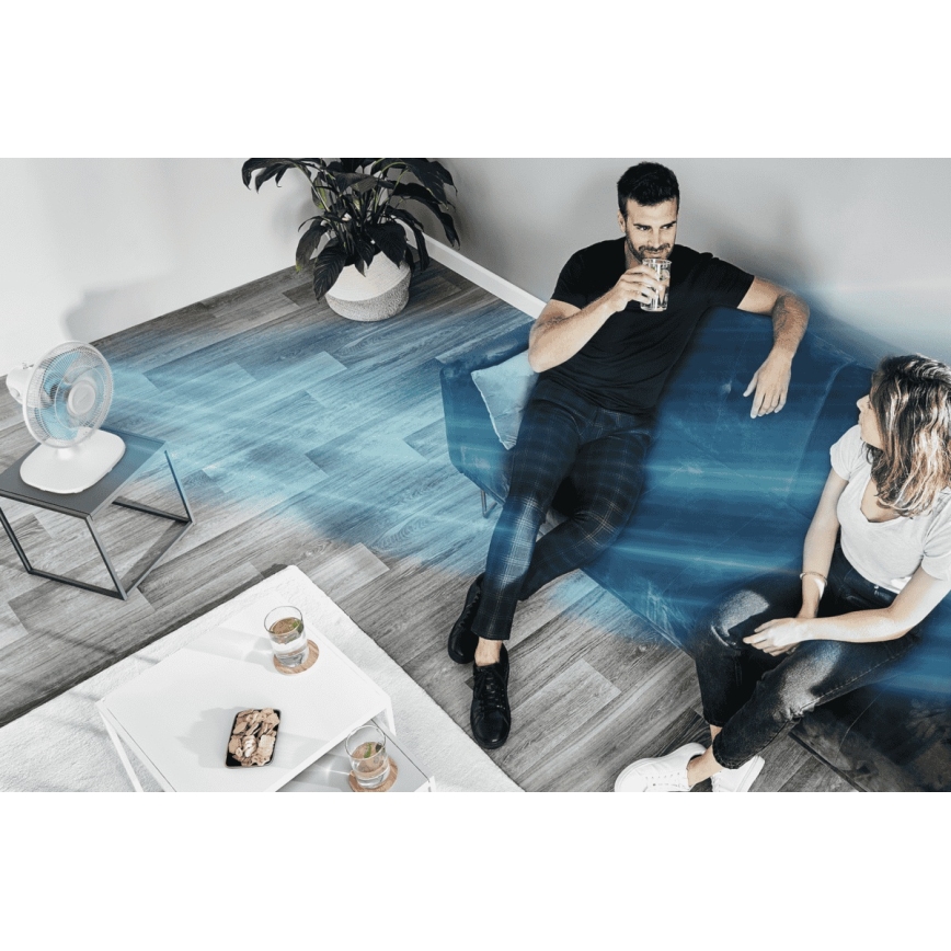 Rowenta - Ventilateur de table ESSENTIAL 28W/230V Ø 25 cm blanc