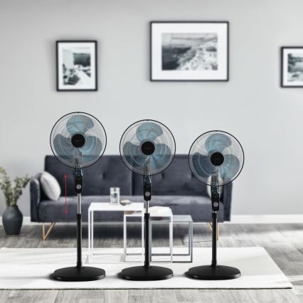 Rowenta - Ventilateur sur pied ESSENTIAL+ avec répulsif anti-moustiques intégré 60 W/230 V 130 cm noir